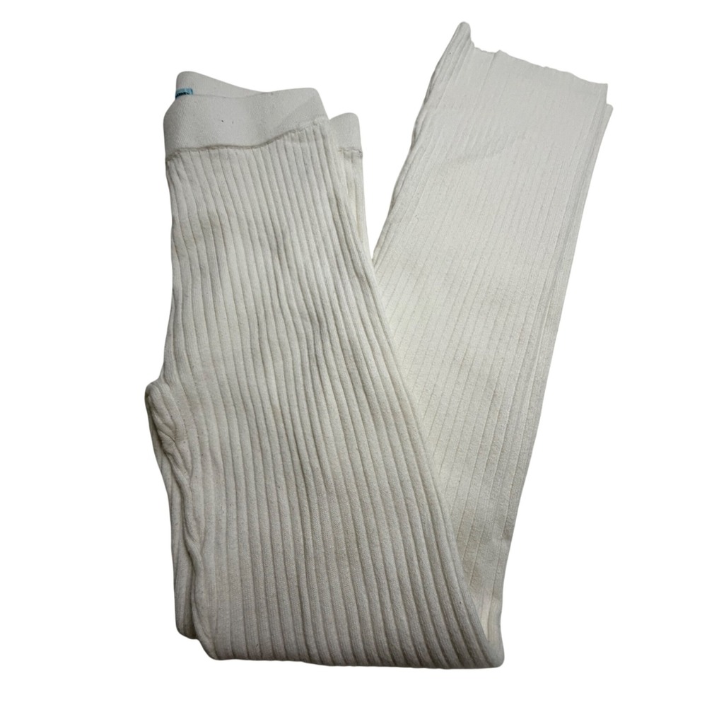 Future Collective Gabriella Karefa-Johnson Ribbed Knit Flare Pants Cream White S